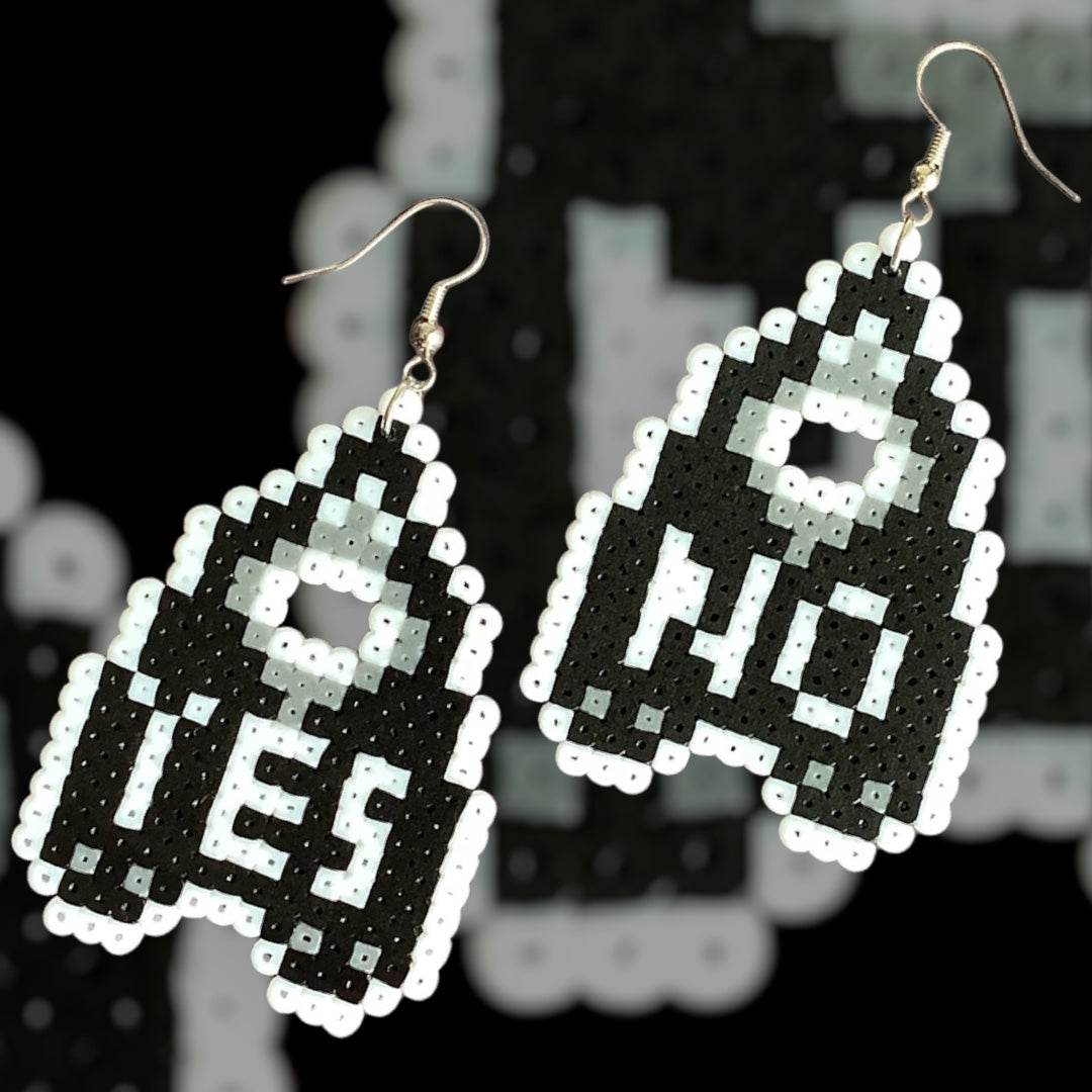 PIXEL YES / NO EARRINGS