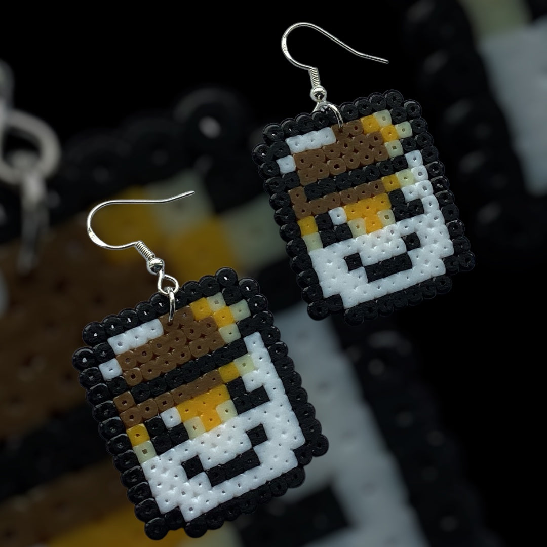 Toasted Marshmallow – Fuse Bead Earrings