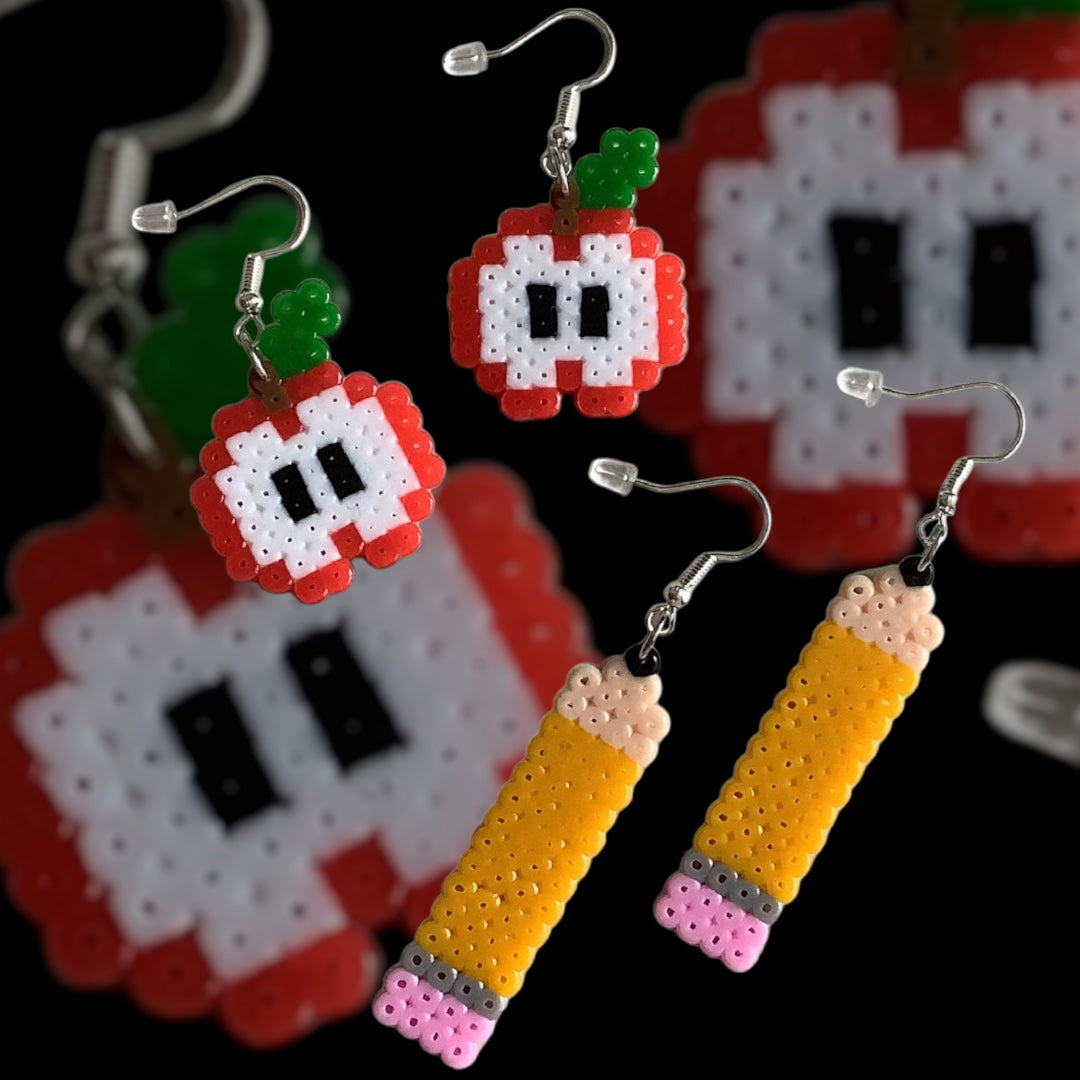 PIXEL SET OF 2 TEACHER EARRINGS