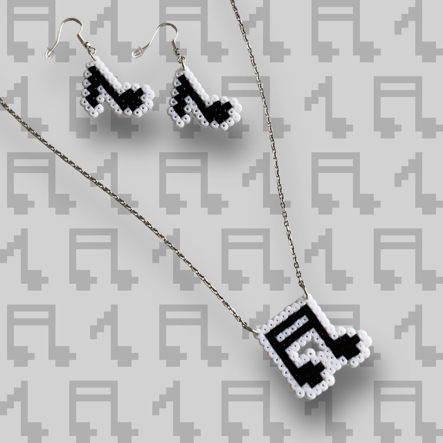 PIXEL MUSICAL NOTE EARRINGS