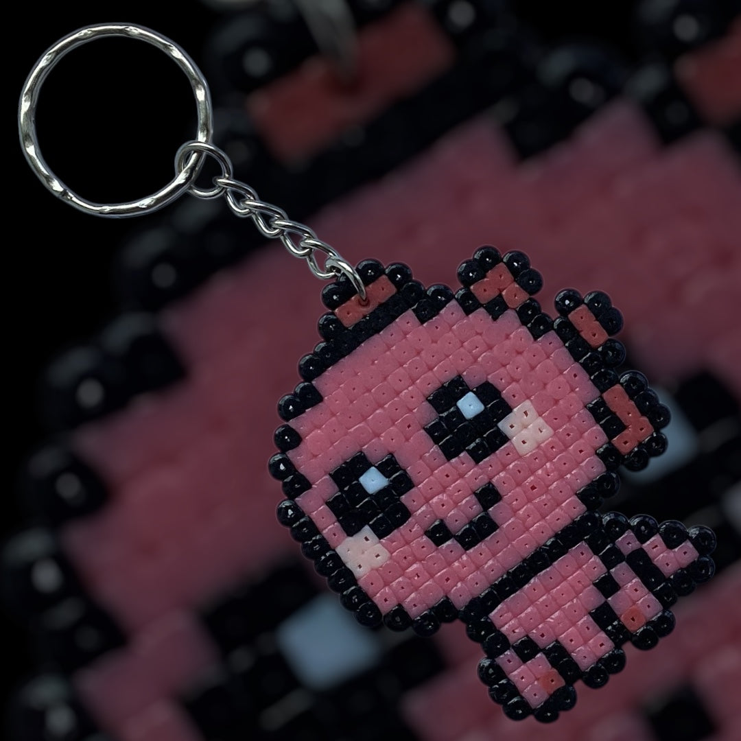 PIXEL DINO KEYCHAIN - PINK