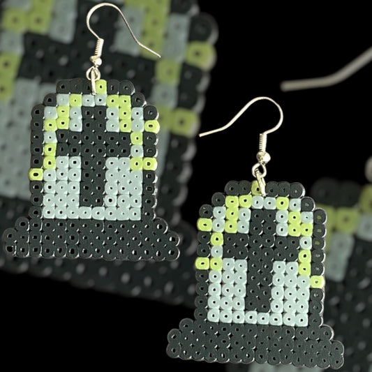 PIXEL TOMB STONE EARRINGS