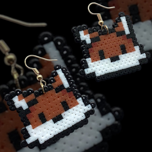 Autumn Fox – Fuse Bead Earrings