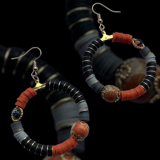 Ember Night Hoop Earrings