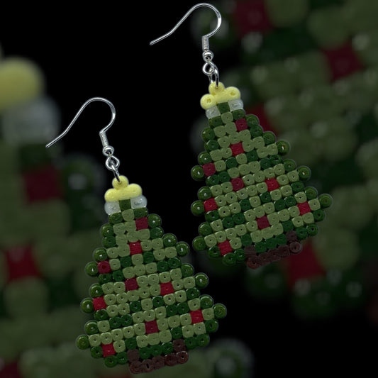 Christmas Tree - Fuse Bead Earrings