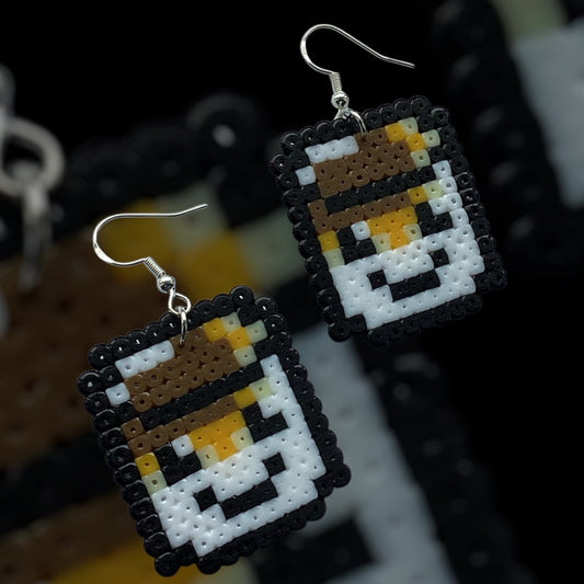 Toasted Marshmallow – Fuse Bead Earrings
