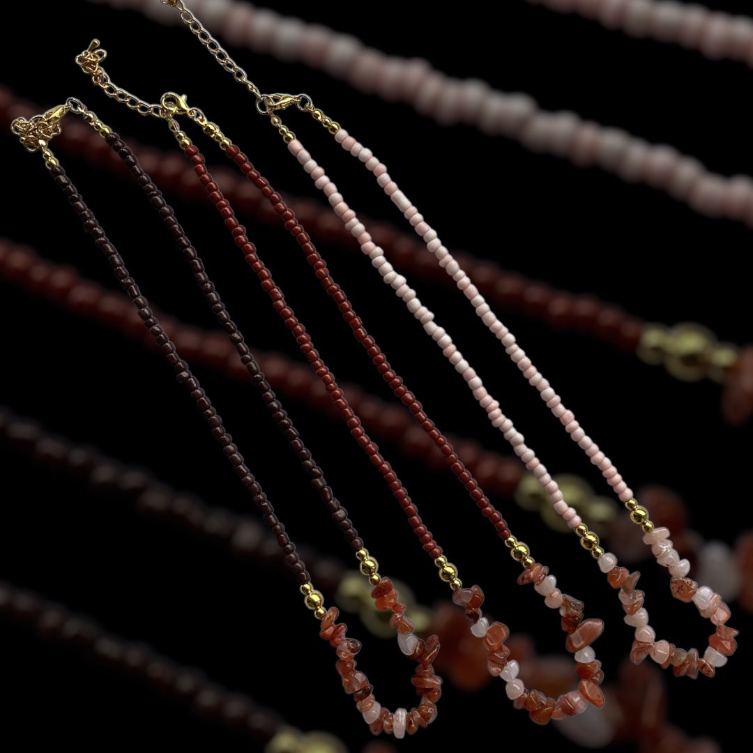 Autumn Ember Beaded Necklace