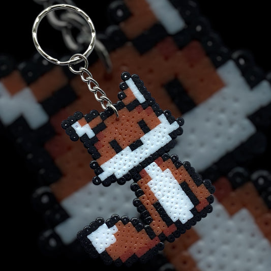Autumn Fox - Fuse Bead Keychain