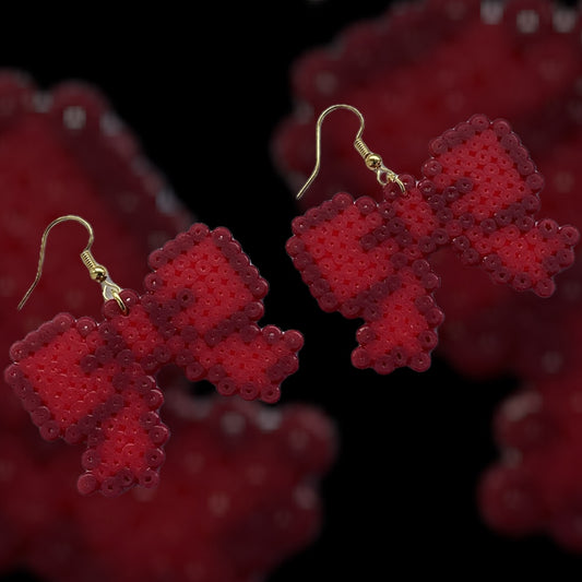 Festive Bow - Fuse Bead Earrings