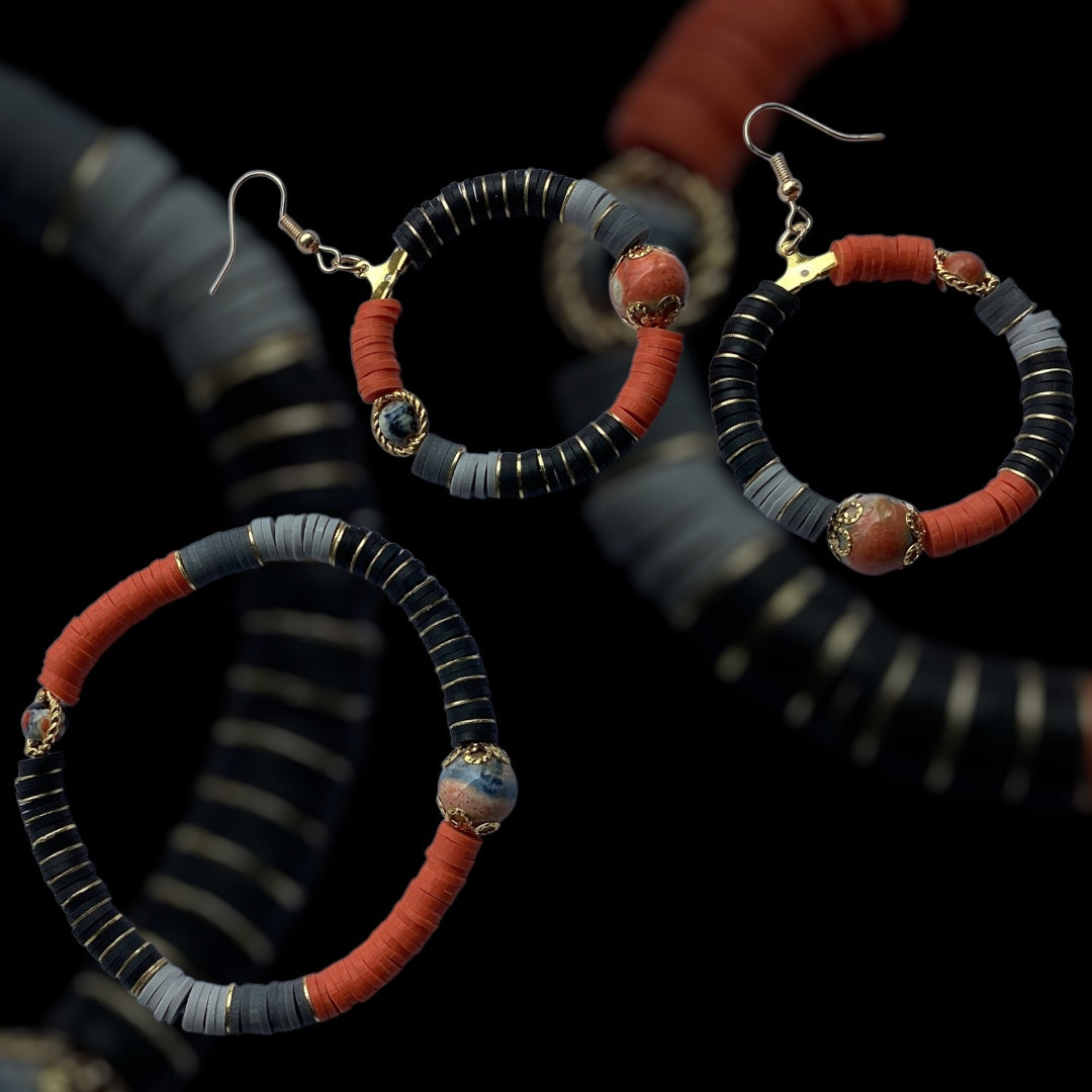 Ember Night Hoop Earrings