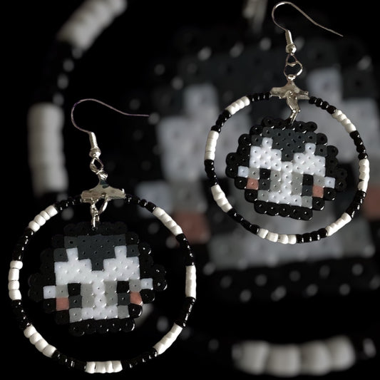 PIXEL VAMPY HOOP EARRINGS