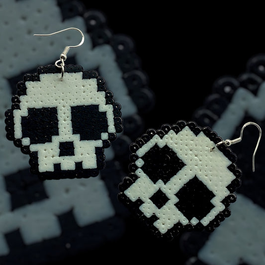Skull - Fuse Bead Earrings
