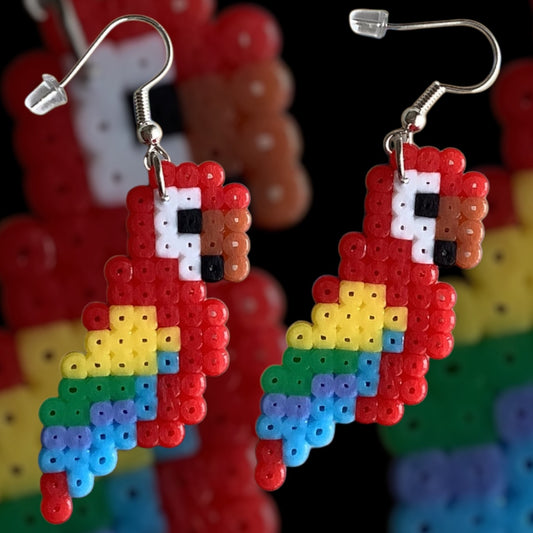 Parrot Plumage – Fuse Bead Earrings