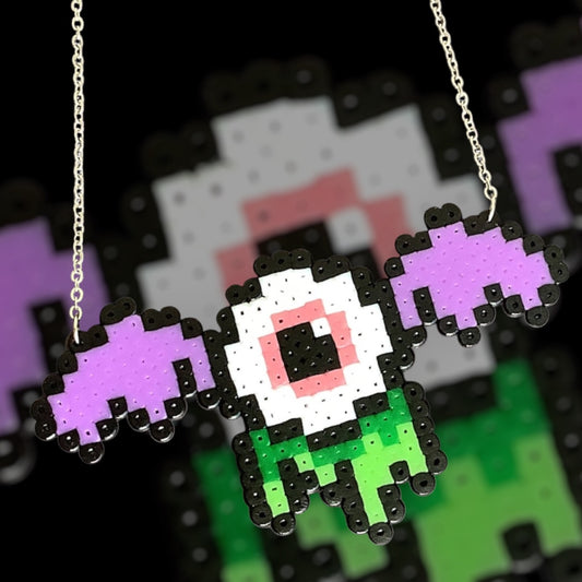 PIXEL WINGED SLIME EYE NECKLACE
