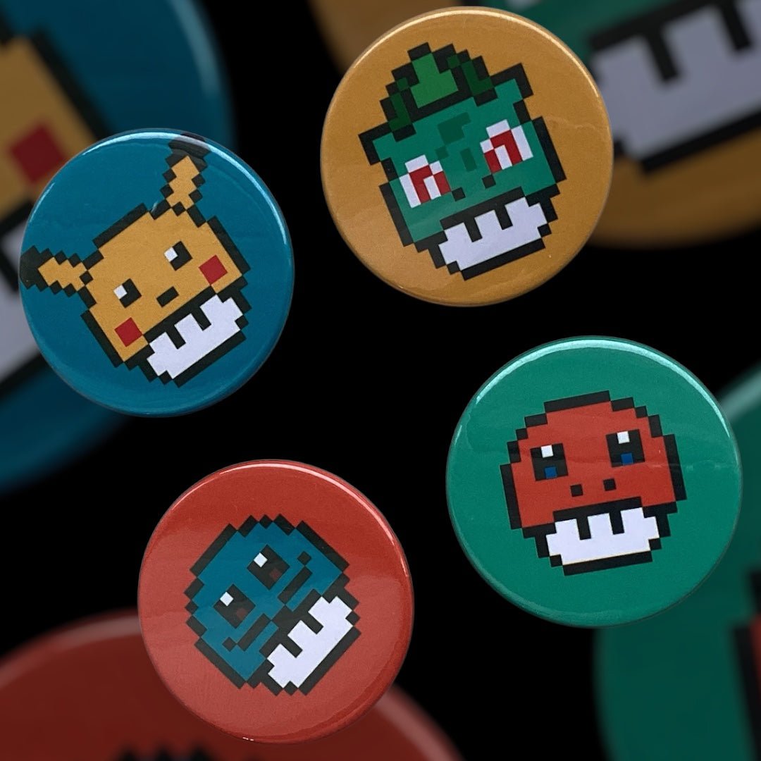 PIXEL BADGES -  SET OF POKEHATS