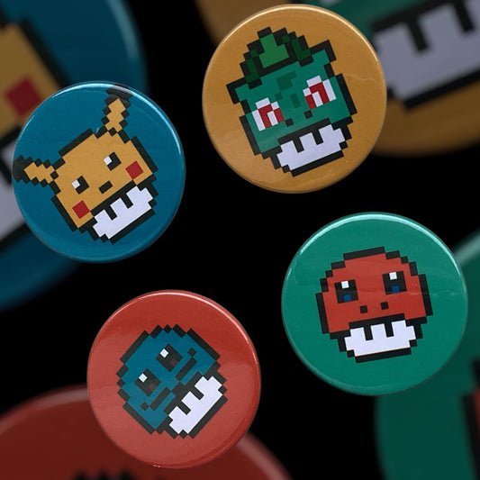 PIXEL BADGES -  SET OF POKEHATS