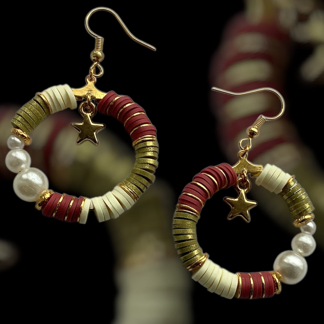 North Star Hoop Earrings