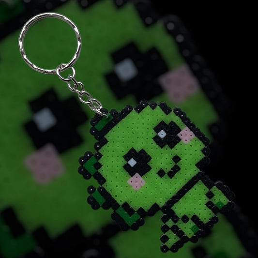 PIXEL DINO KEYCHAIN - GREEN