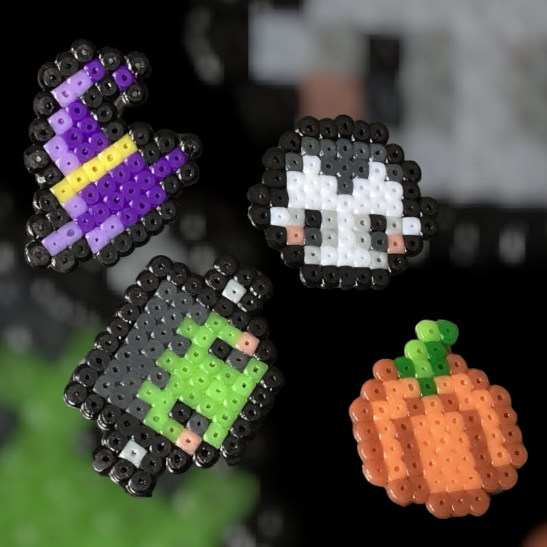 Spooky Season - Fuse Bead Pin Badge Set