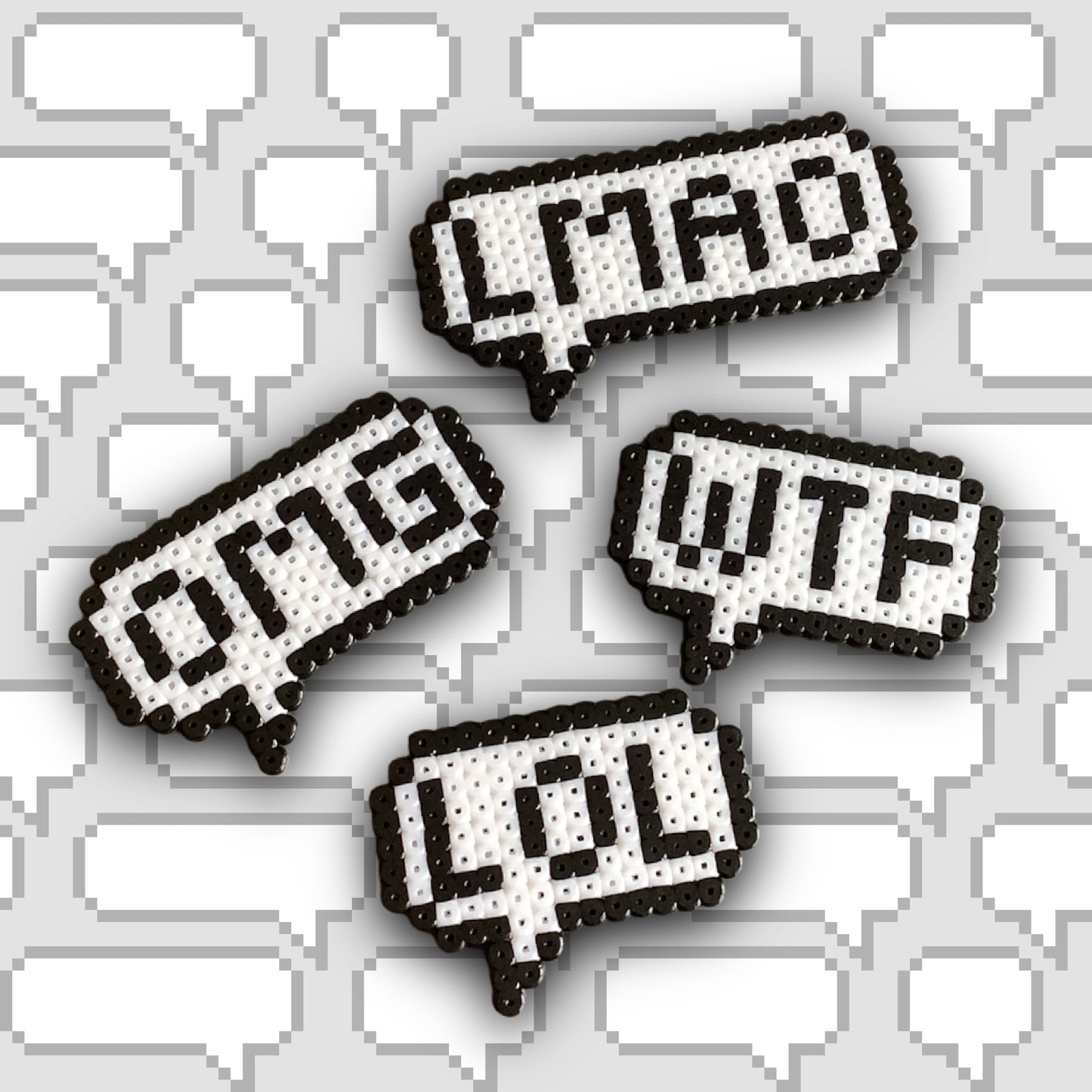 PIXEL SPEECH BUBBLE MAGNET SET